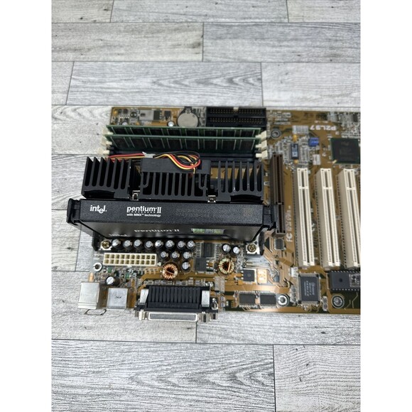 Asus P2L97 Motherboard w/ Intel Pentium 2 Gently Used - Picture 4 of 6